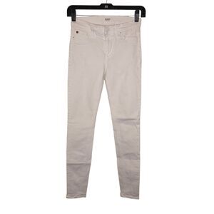 Hudson Nico Super Skinny Midrise White Denim Jeans Size 25 Wm407diy